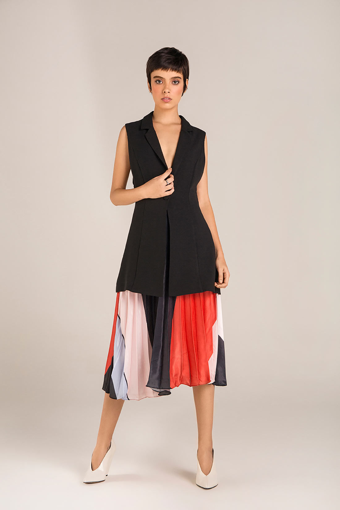 colete alfaiataria alongado